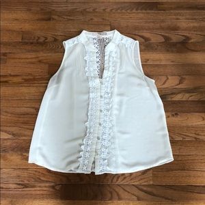 Forever 21 Crochet Lace Detail Top - Size M